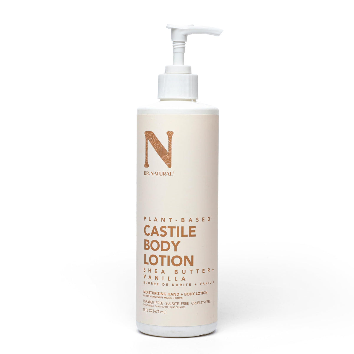 Dr. Natural Castile Body Lotion With Organic Shea Butter - 16 Oz, Paraben-Free, Non-Greasy