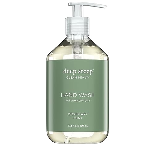 Deep Steep Rosemary Mint Liquid Hand Wash, 17.6 Fl Oz - Moisturizing & Refreshing Cleanser