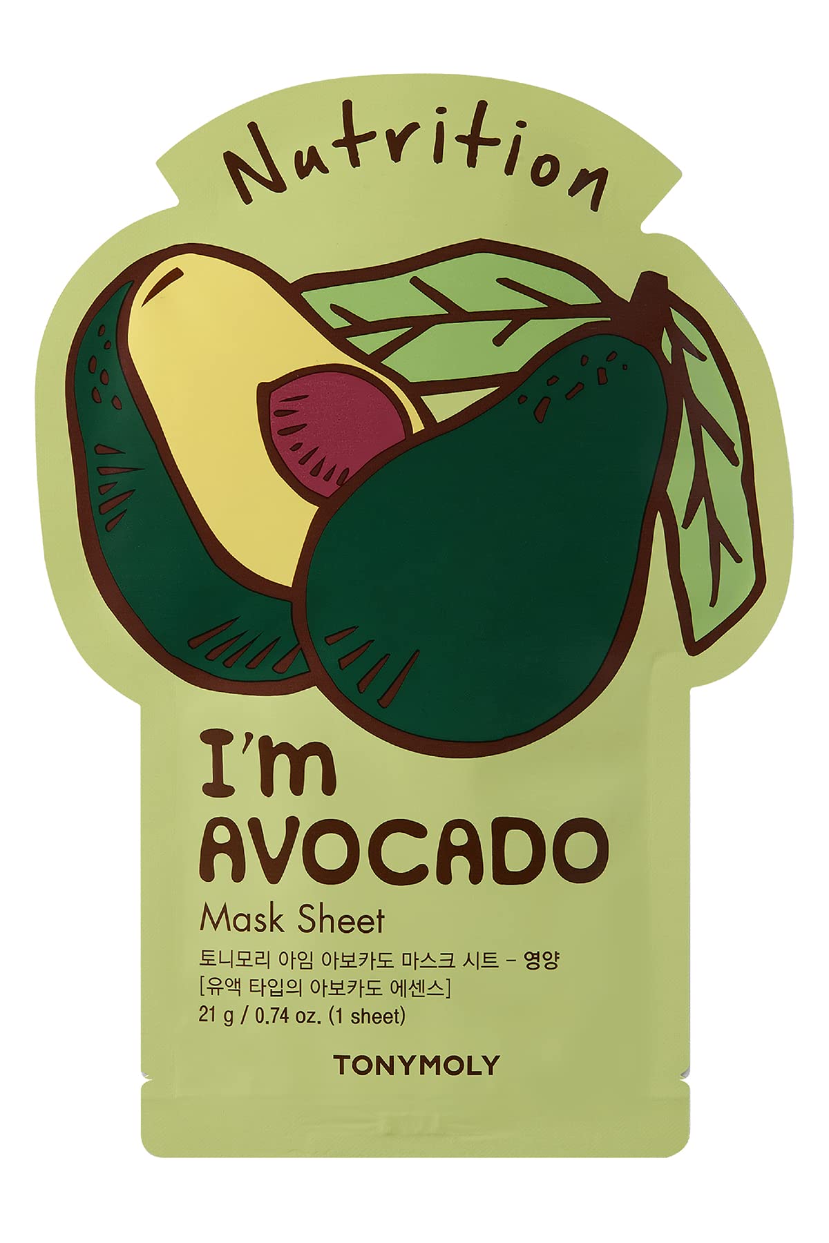 Tonymoly I'M Real Avocado Nutrition Mask Sheet - Hydrating Face Mask, 1 Count