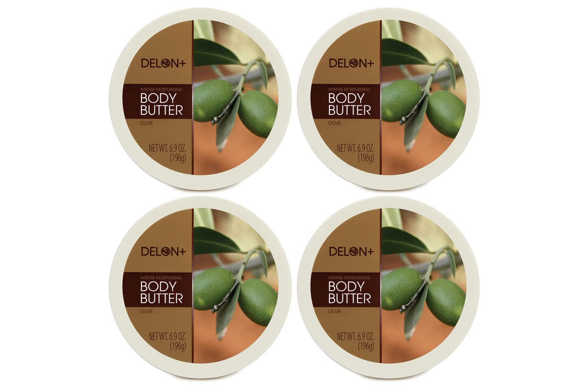 Delon Intense Moisturizing Body Butter, Olive, 6.9 Oz, 4 Count - Hydrating Skin Care