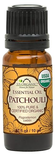 US Organic Patchouli Essential Oil 100% Pure, USDA Certified, Steam Distilled, 10 ml