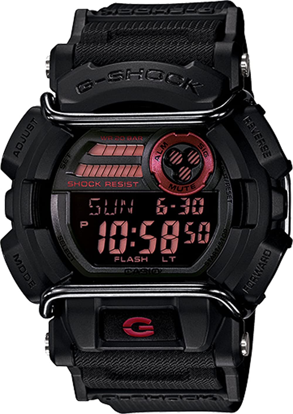 Casio G-Shock Gd400-1Cr Men'S Black Resin Sport Watch, Multi, One Size