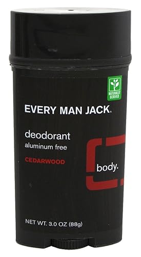 Every Man Jack Cedarwood Deodorant 3 Oz - Aluminum-Free, Pack Of 2, Fresh Scent