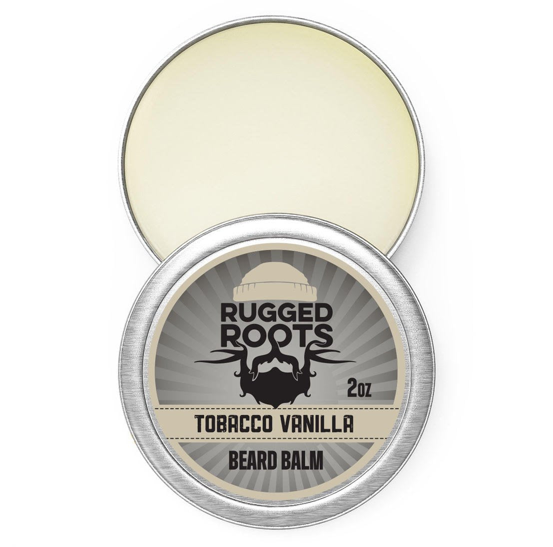 Rugged Roots Beard Balm - Smoothing, Defining, Long-Lasting Hold | 2 Oz Tobacco Vanilla