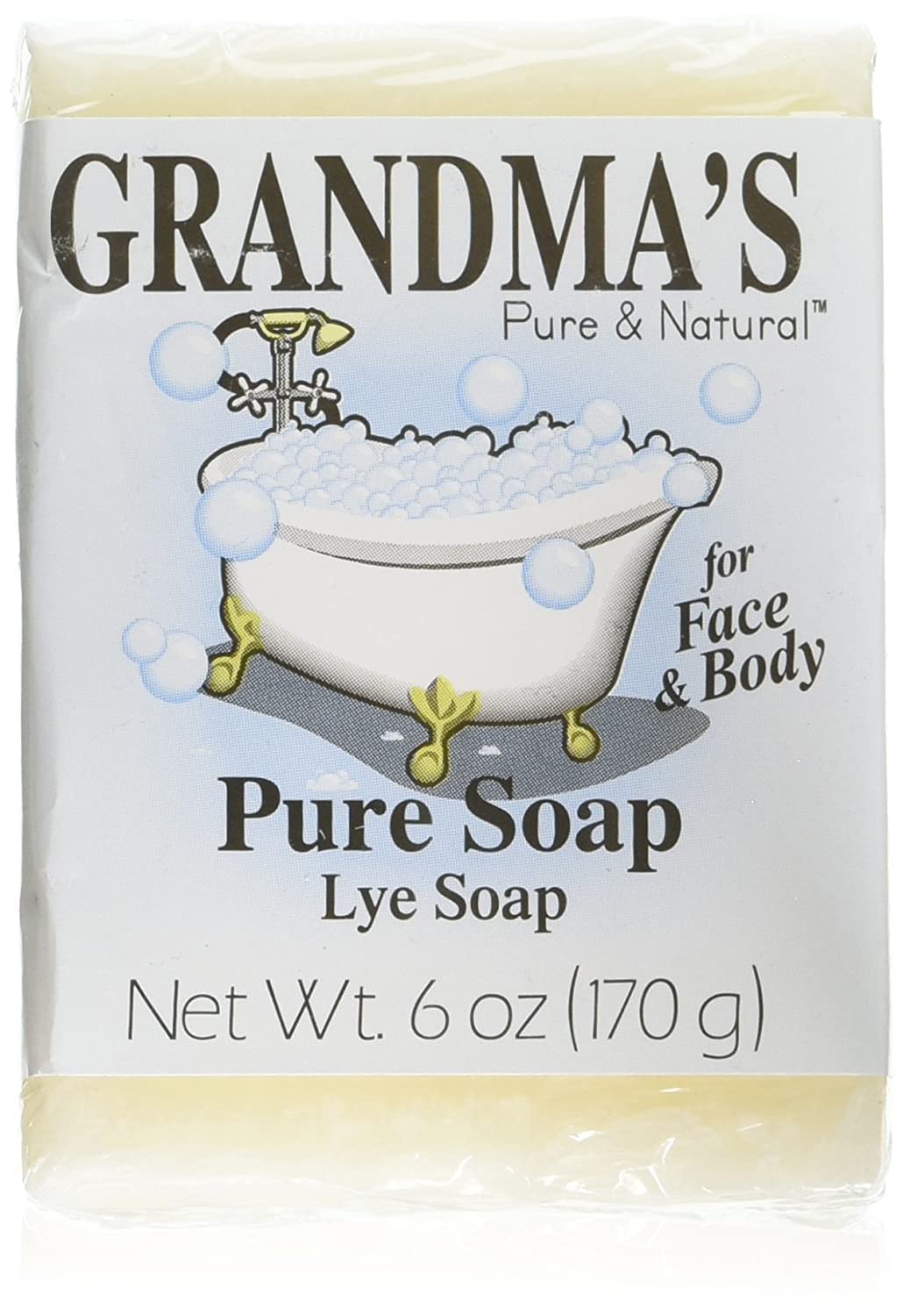 Grandma'S Pure & Natural Remwood Grandma'S Lye Soap, 6 Oz, Almond, Natural Lard Soap