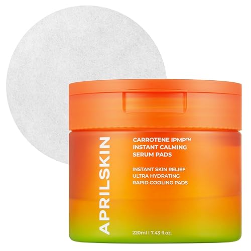 Aprilskin Carrotene Ipmp™ Instant Calming Serum Toner Pads – Vegan, Cruelty-Free, 80 Pads