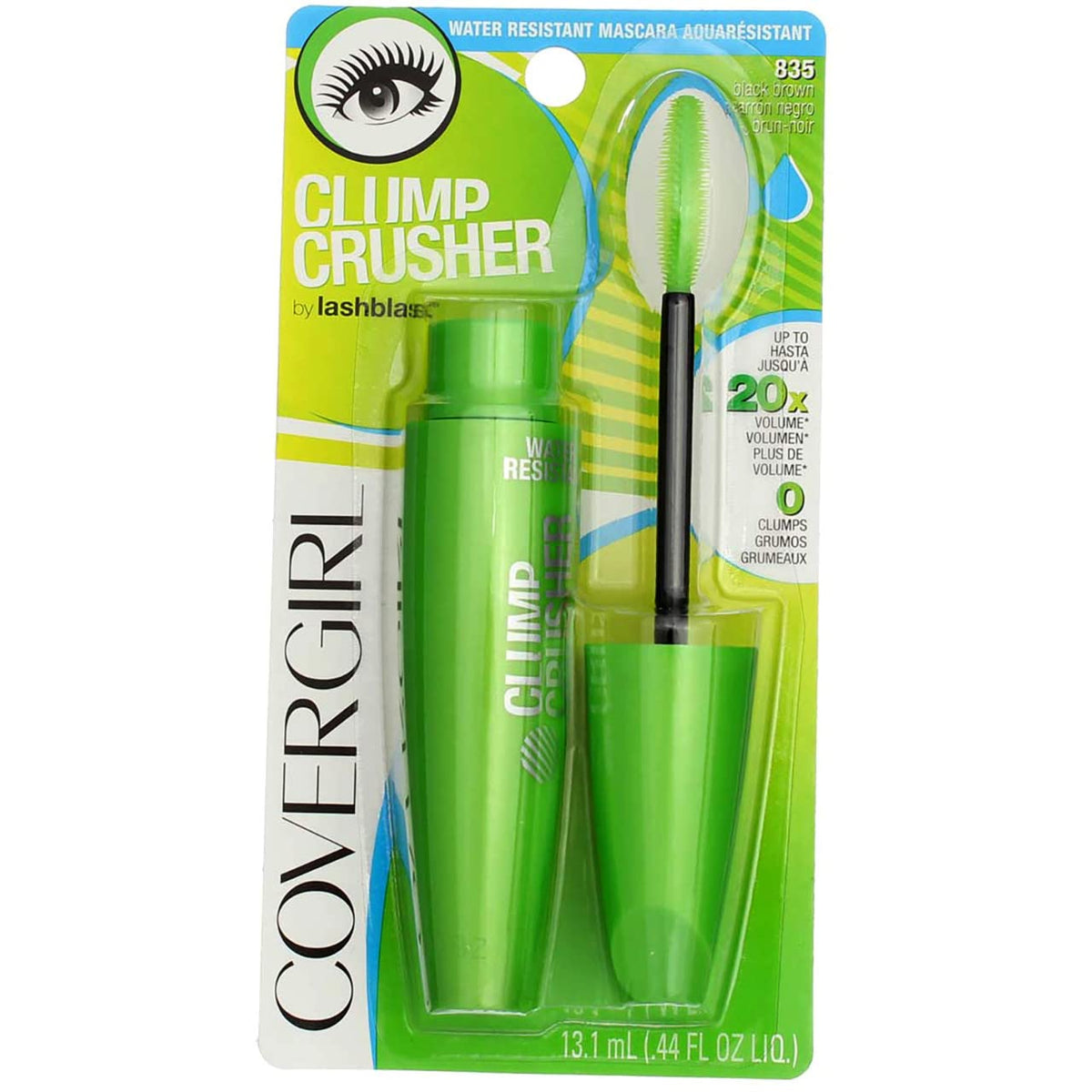 Covergirl Lashblast Clump Crusher Water Resistant Mascara, Black Brown, 3 Pack, 0.44 Fl Oz