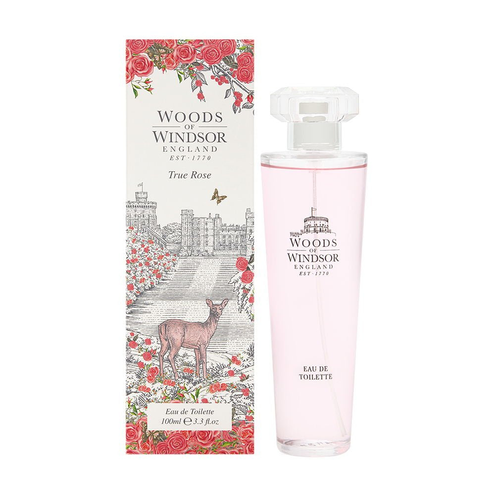 Woods Of Windsor True Rose 3.3 Oz Eau De Toilette Spray - Floral Pink Fragrance For Women