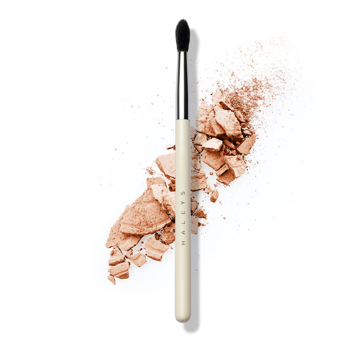 Haleys Medium Fluffy Tapered Eyeshadow Brush - Vegan Synthetic, Easy Blending Makeup Tool