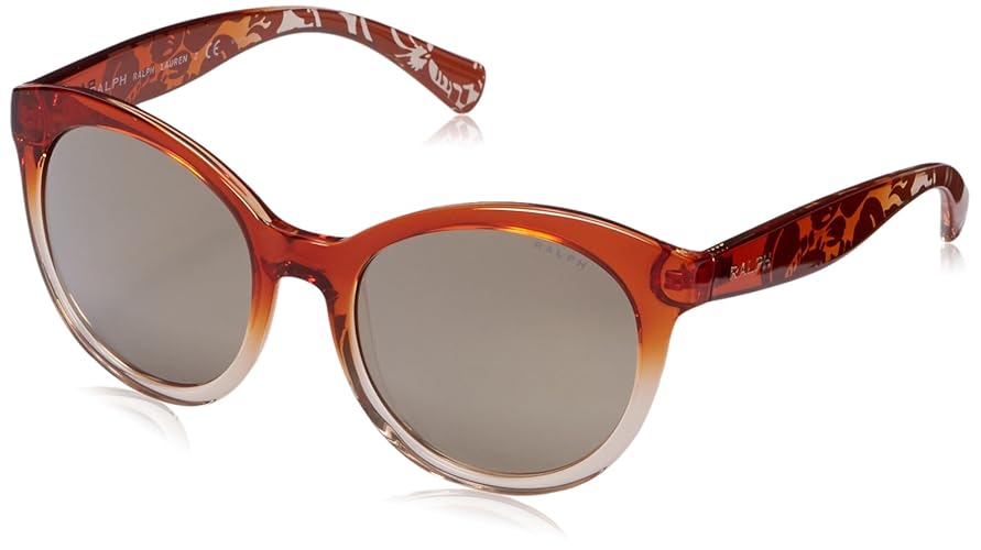 Ralph By Ralph Lauren Women'S Cateye Sunglasses, Amber/Purple Gradient, 51Mm