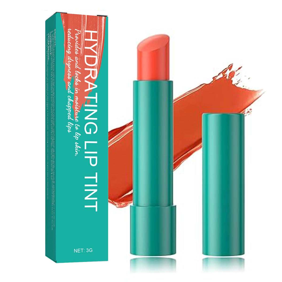 Dlzzrs Lip Tint - Hydrating Tinted Lip Balm, Non-Sticky, Long-Lasting, Peach Coral, 0.