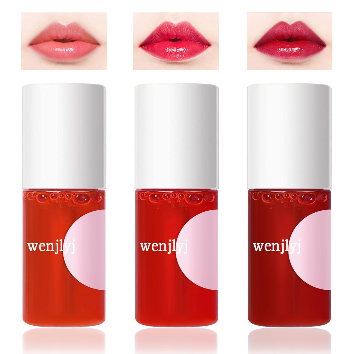 Wenjlyj Mini Velvet Lip Tint Stain Set - Waterproof, Long Lasting, Hydrating Lip & Cheek Tint