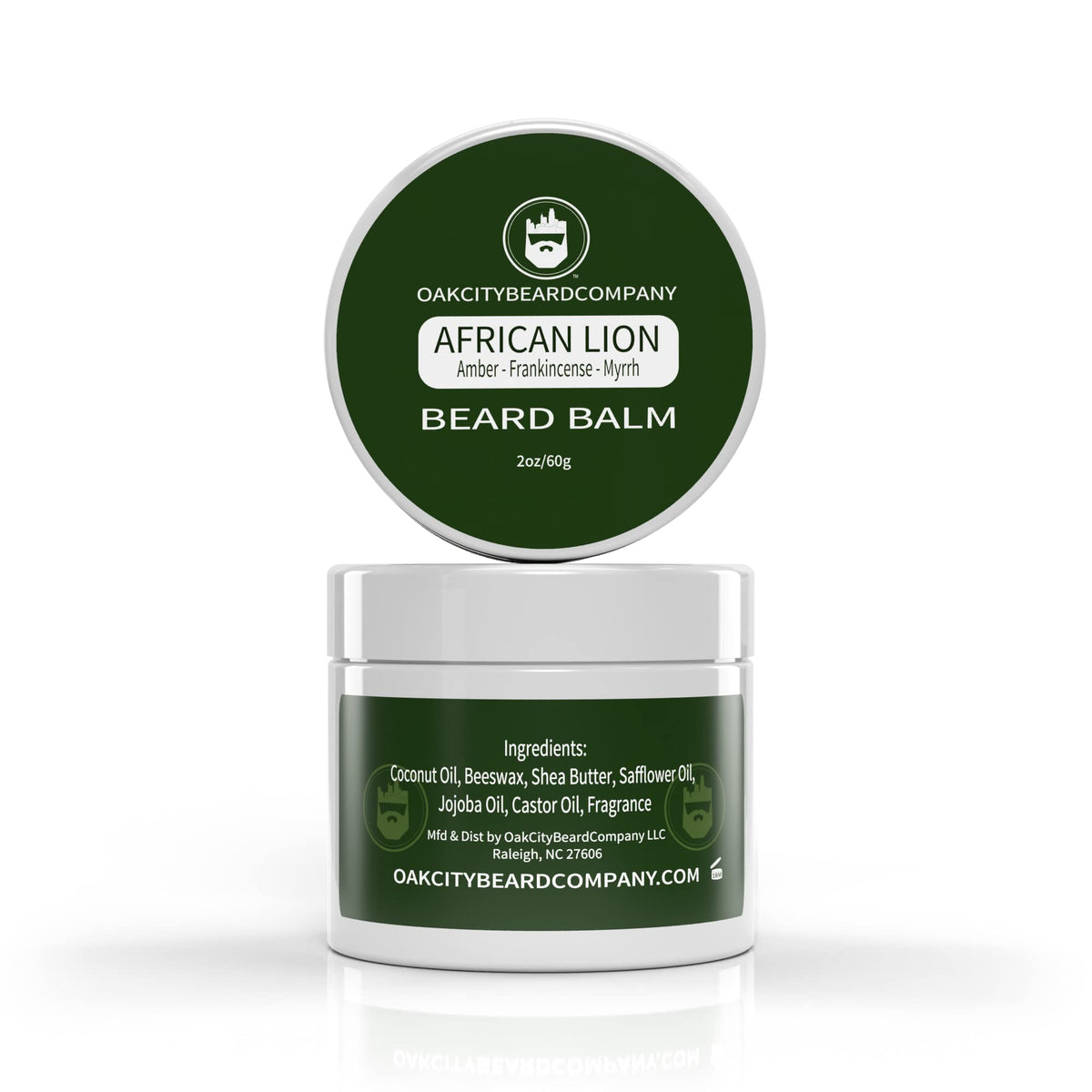 Oak City Beard Company African Lion Beard Balm - 2Oz - Amber, Frankincense, Myrrh, Sandalwood