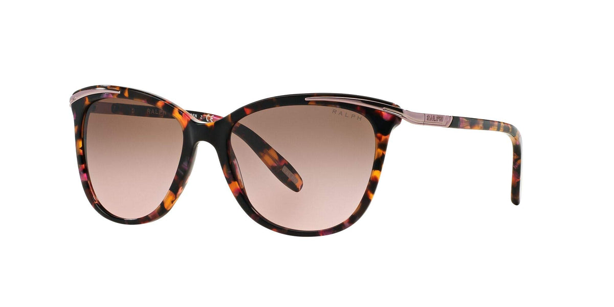 Ralph By Ralph Lauren Women'S Cat Eye Sunglasses, Shiny Multicolor Havana, 54Mm