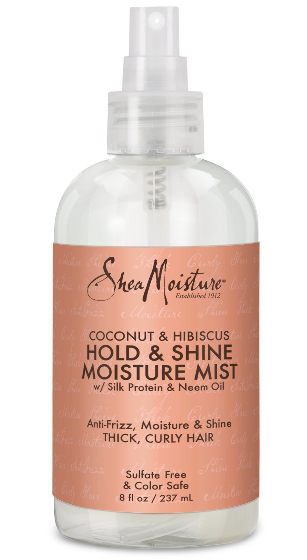 Sheamoisture Coconut & Hibiscus Hold & Shine Mist For Thick Curly Hair, 8 Oz - Frizz Control