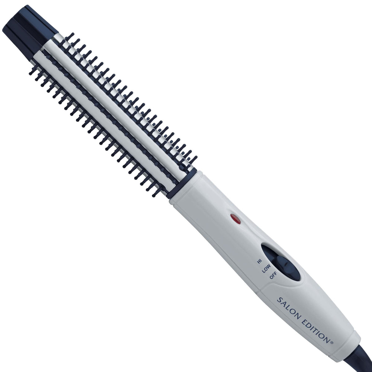 Salon Edition 1&quot; Hair Styling Brush Iron - Smooth 2nd Day Styles, White Plastic Design