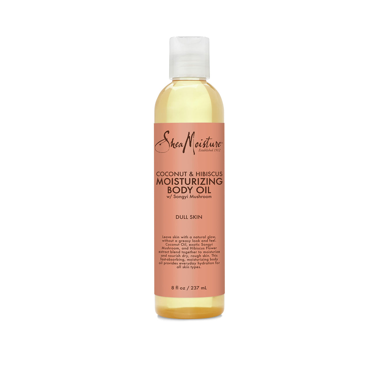 Sheamoisture Coconut Oil & Hibiscus Body Oil For Glowing Skin, 8 Oz - Dull Skin Treatment