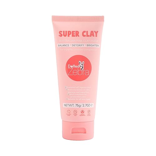 Dotted Zebra Super Clay Face Mask, 2.7 Oz - Nourishing With Kakadu Plum, Magnesium, Zinc