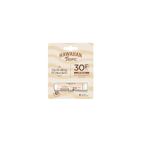 Hawaiian Tropic Spf 30 Lip Balm Stick - Water Resistant, 1 Count, Moisturizing Protection