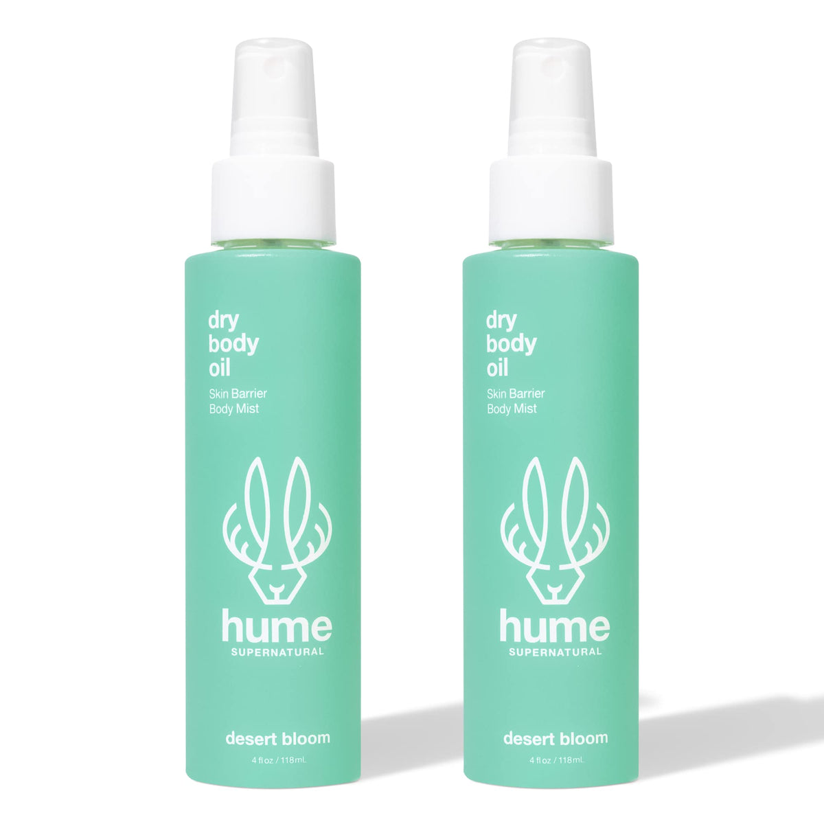 Hume Supernatural Dry Body Oil Spray, 2-Pack - Moisturizing Hydration For Dry Skin, Probiotic