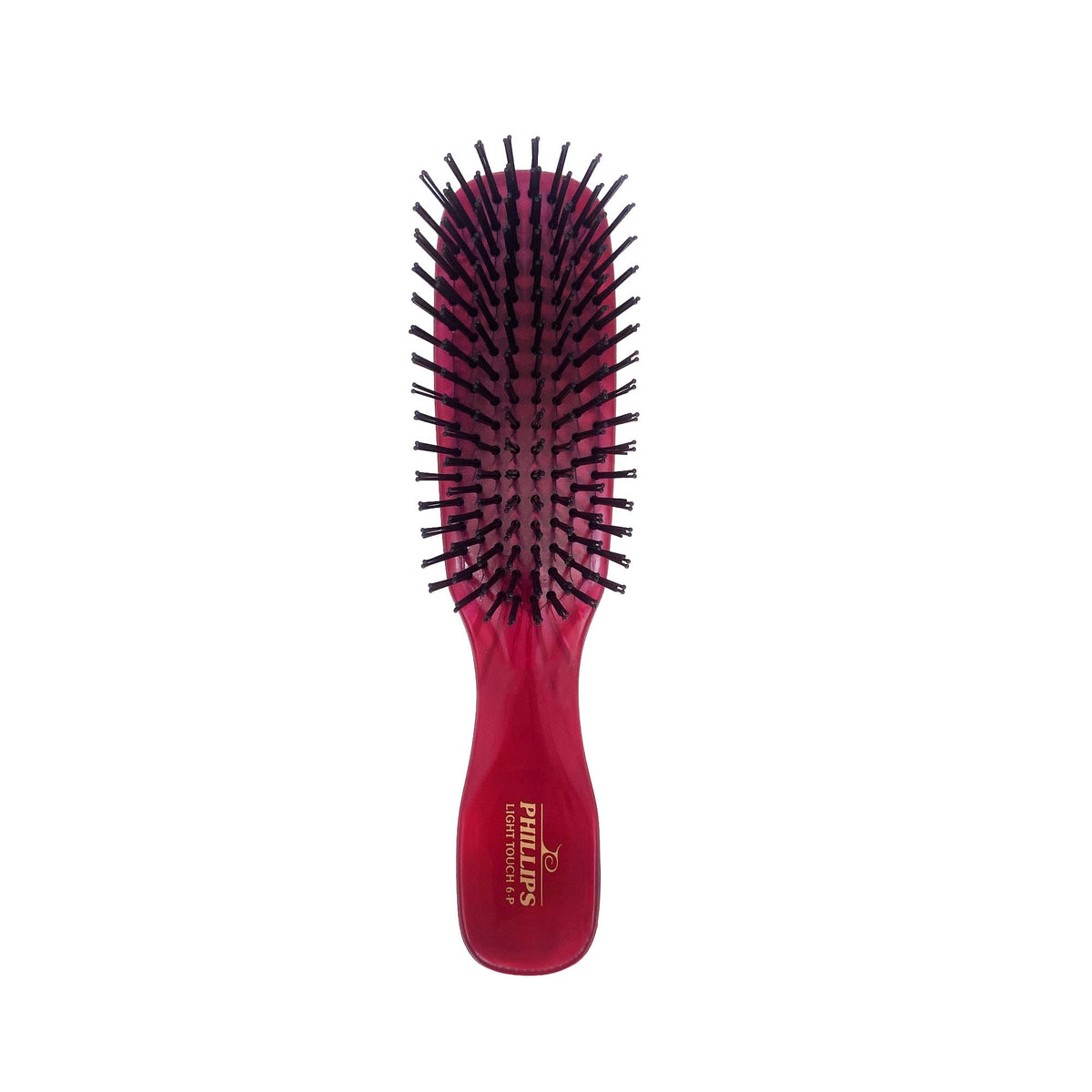 Phillips Brush Ruby Light Touch 6-P Hair Brush - Gem Collection Purse Size, Plastic Material