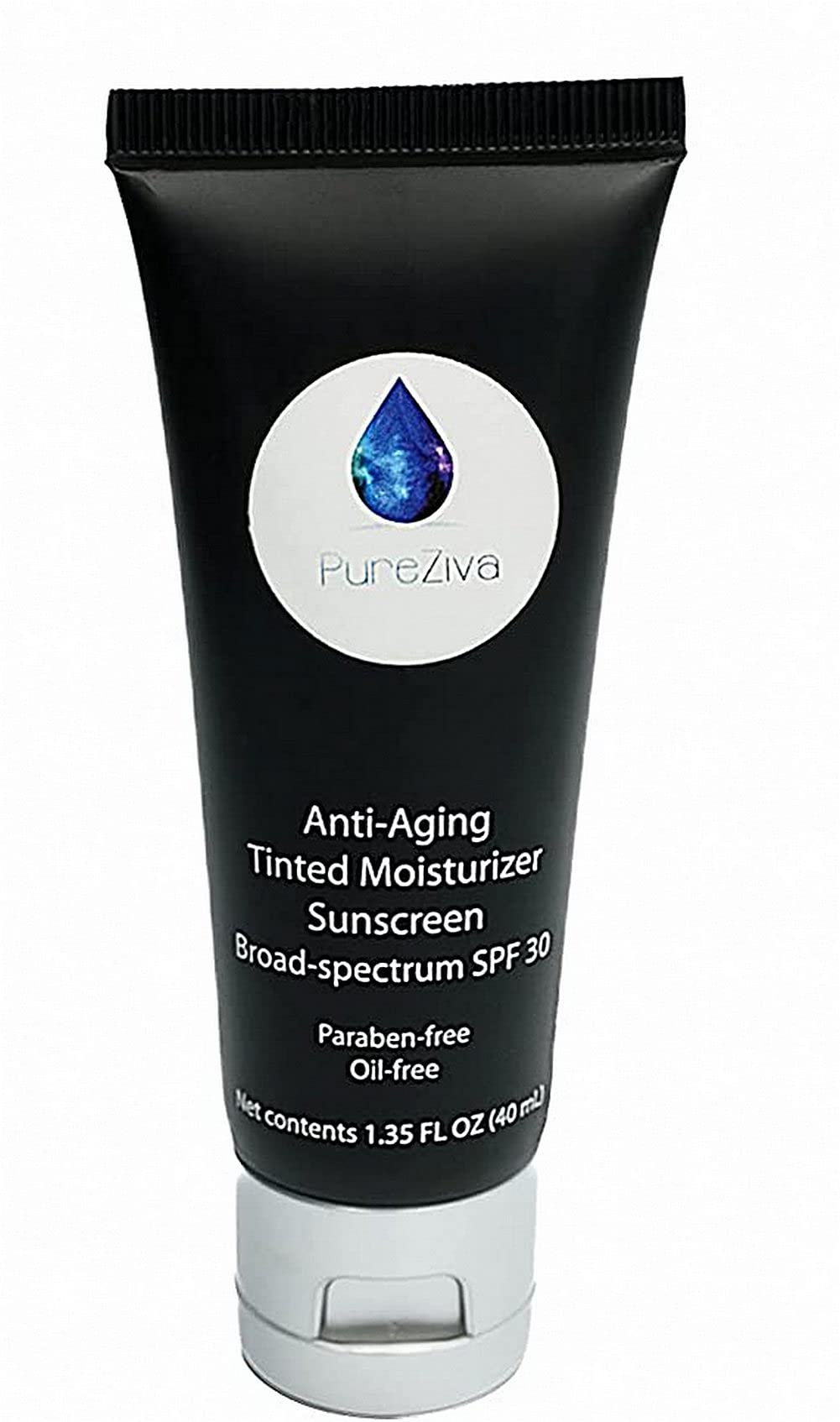 Pure Ziva Medium Shade Tinted Moisturizer Spf 30 - Lightweight, Anti-Aging, Cruelty-Free