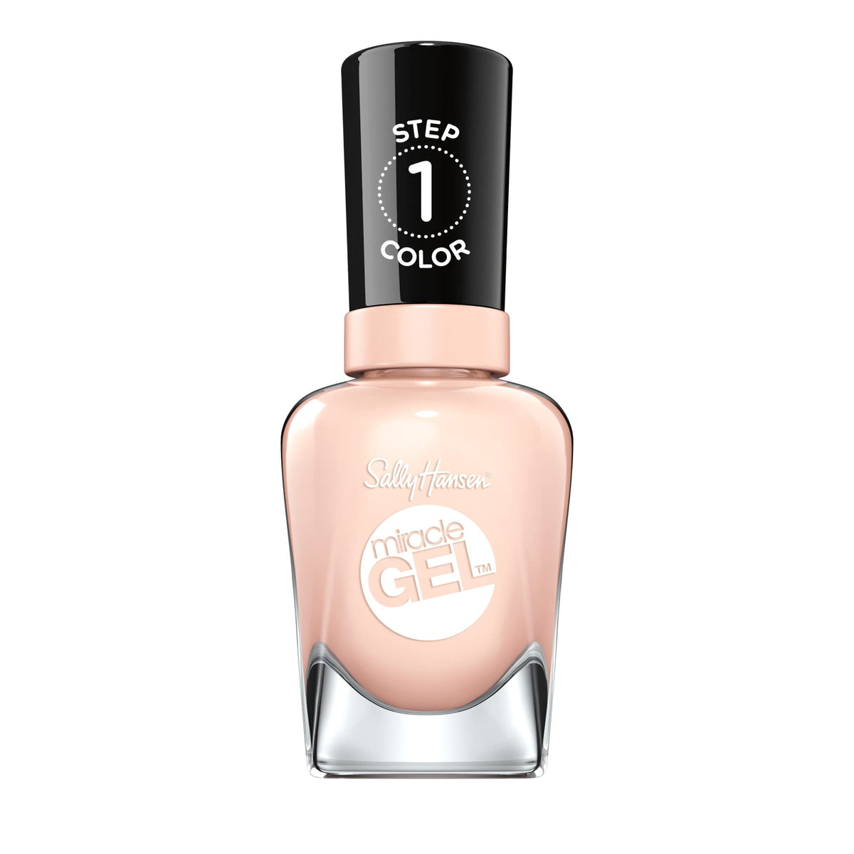 Sally Hansen Miracle Gel Pink Nail Polish, Sheer Happiness, 0.5 Fl Oz, No Uv Lamp Needed