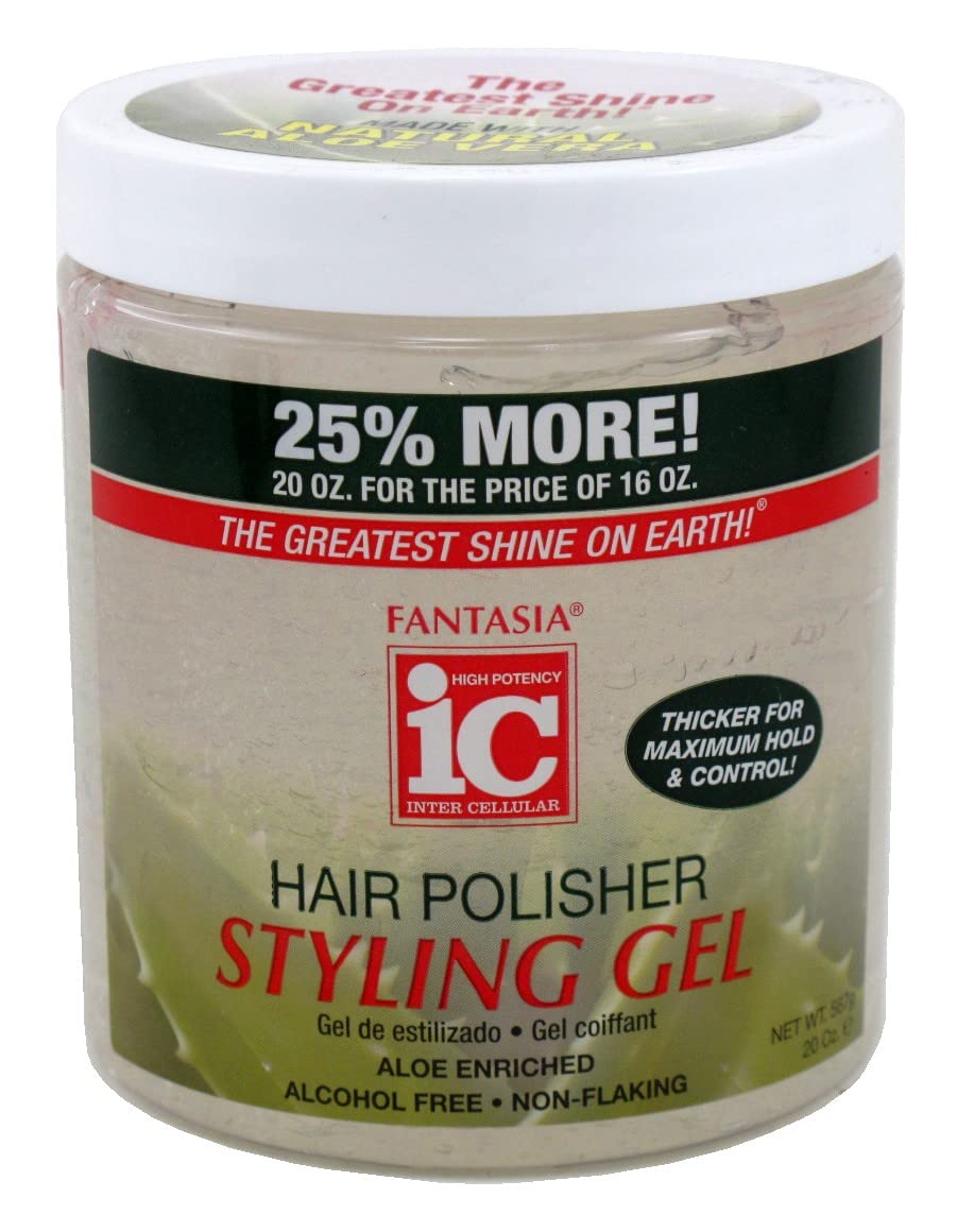 Fantasia Hair Polish Styling Gel With Sparkle Lites, 16 Oz - Regular Hold, Shine & Style