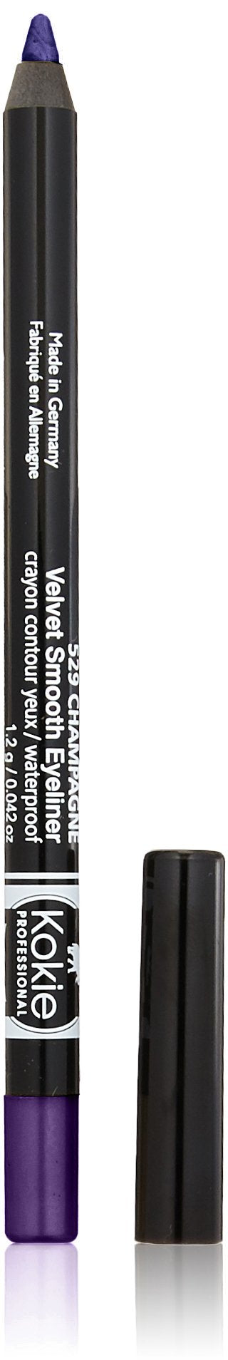 Kokie Waterproof Velvet Smooth Eyeliner Pencil - Eggplant, 0.042 Oz, Long-Lasting Color