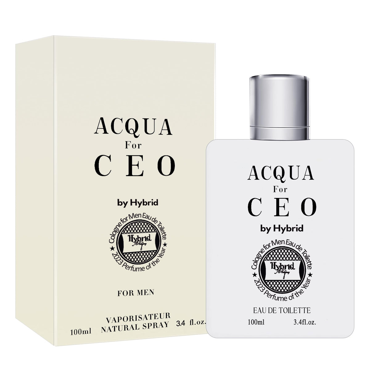 Hybrid & Company Acqua Eau De Parfum Spray For Men, 100 Ml - Classic Scent, 3.40 Fl Oz