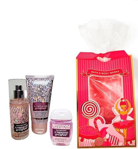 Bath & Body Works A Thousand Wishes Travel Size Gift Set - Mist, Body Cream & Hand Gel