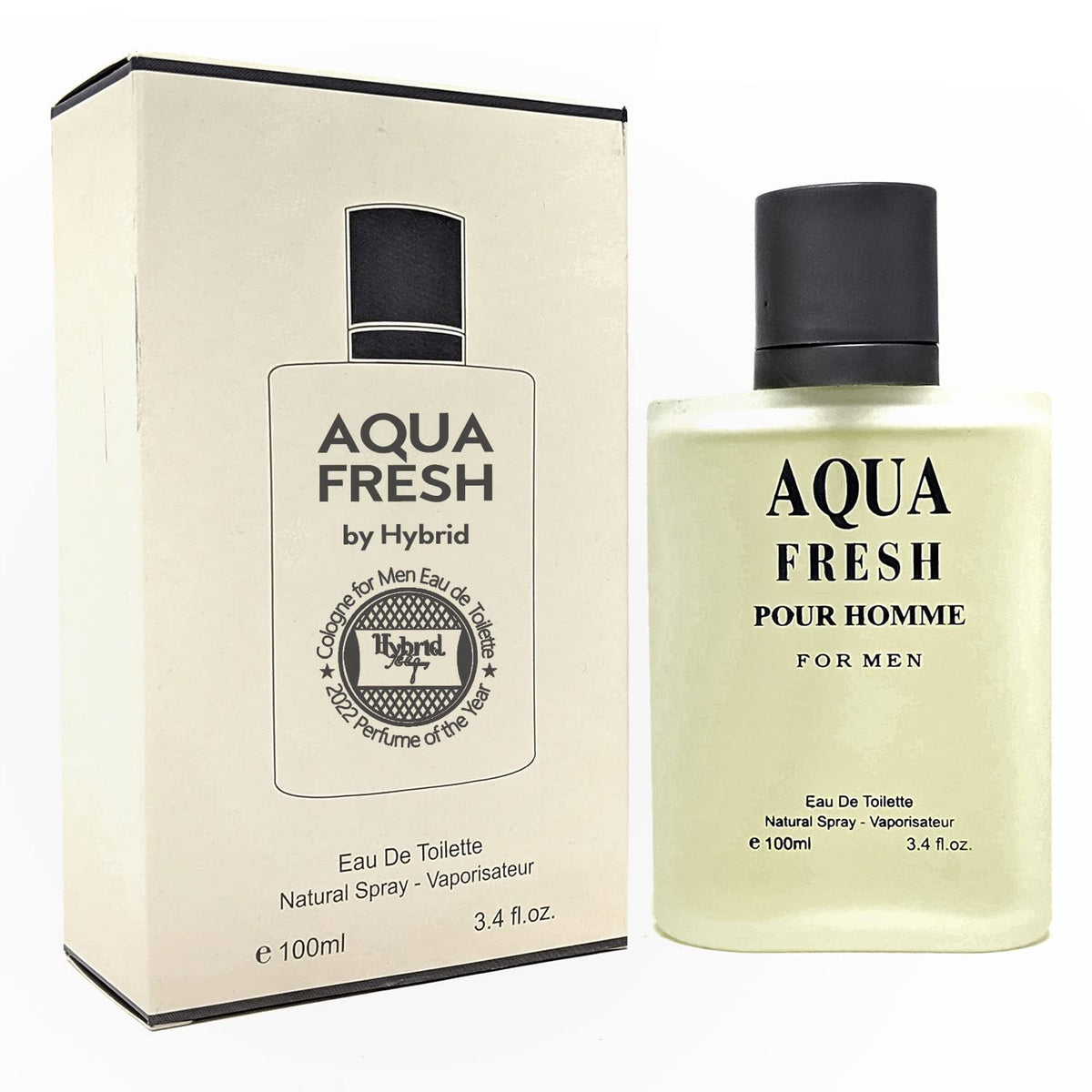 Hybrid & Company Aqua Fresh Cologne For Men, 3.4 Fl Oz Eau De Toilette - Masculine Scent