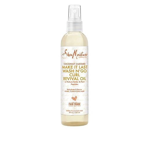 Sheamoisture Coconut Custard Wash N' Go Curl Revival Oil, 8 Fl Oz - Hydrating & Revitalizing