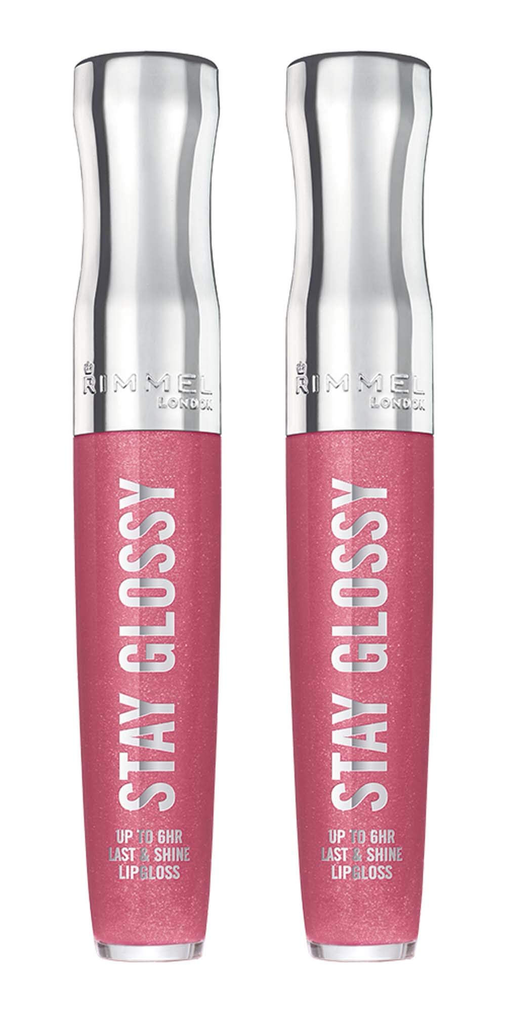 Rimmel Stay Glossy 6Hr Lip Gloss - Stay My Rose, 0.18 Fl Oz (Pack Of 2)