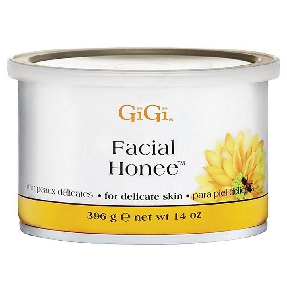 Gigi Honee Wax Facial 14 Ounce Jar - Pack Of 3, Ideal For Smooth Skin And Hair Removal