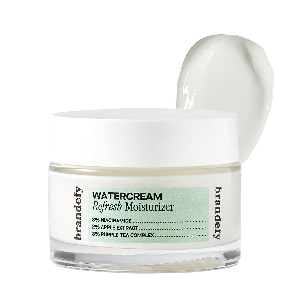 Brandefy Water Cream Moisturizer - Lightweight Hydration, Pore-Refining, 1.7 Oz