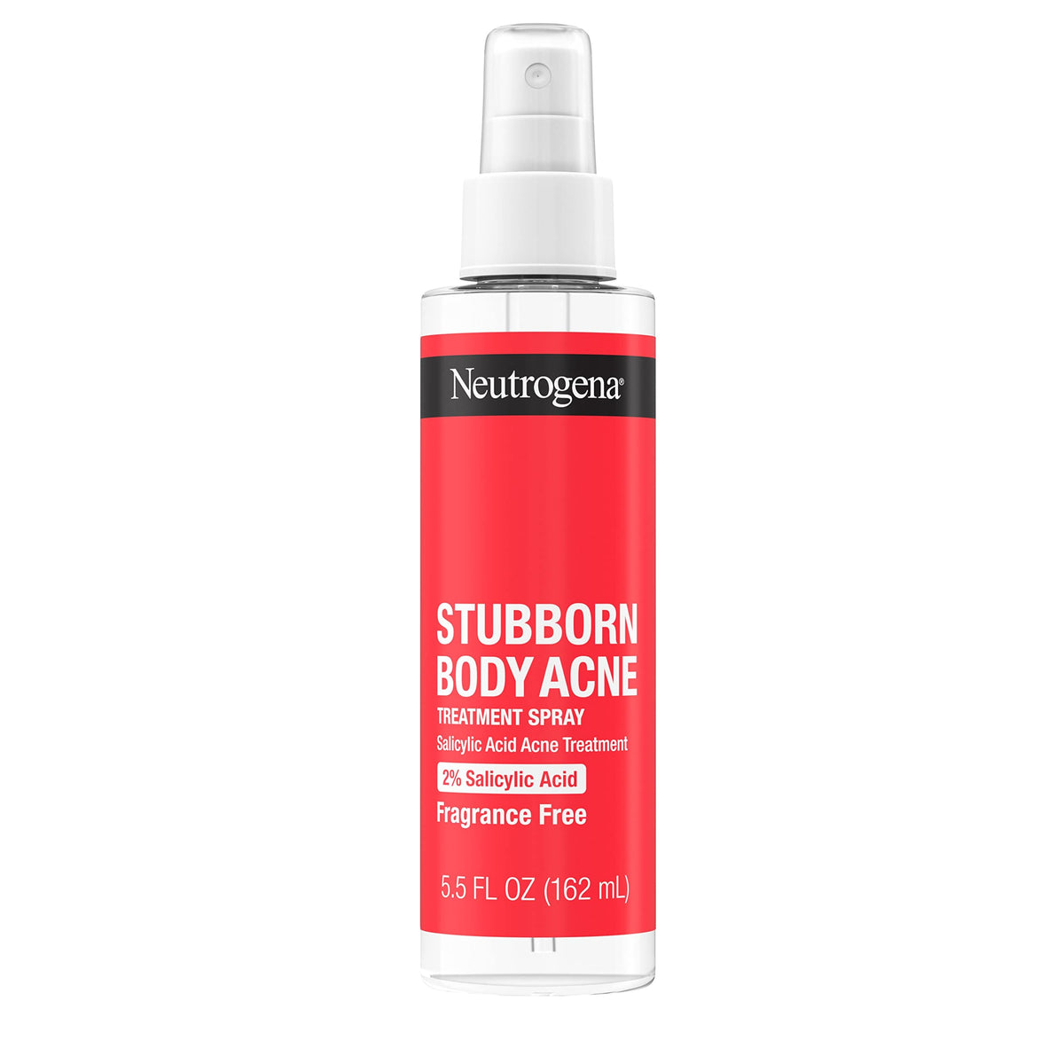 Neutrogena Stubborn Body Acne Spray, Fragrance-Free 2% Salicylic Acid, 5.5 Fl Oz