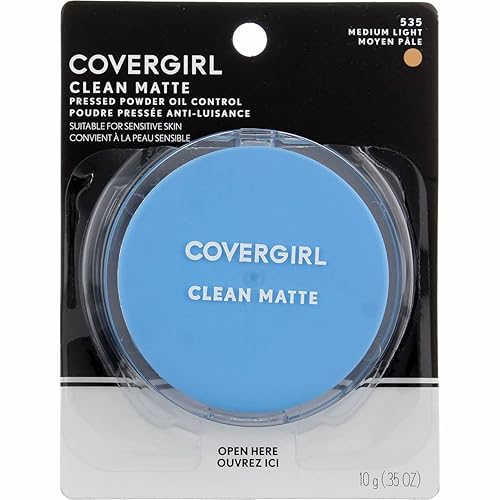 Covergirl Clean Matte Pressed Powder, Medium Light, 0.35 Ounce, Oil-Free Finish