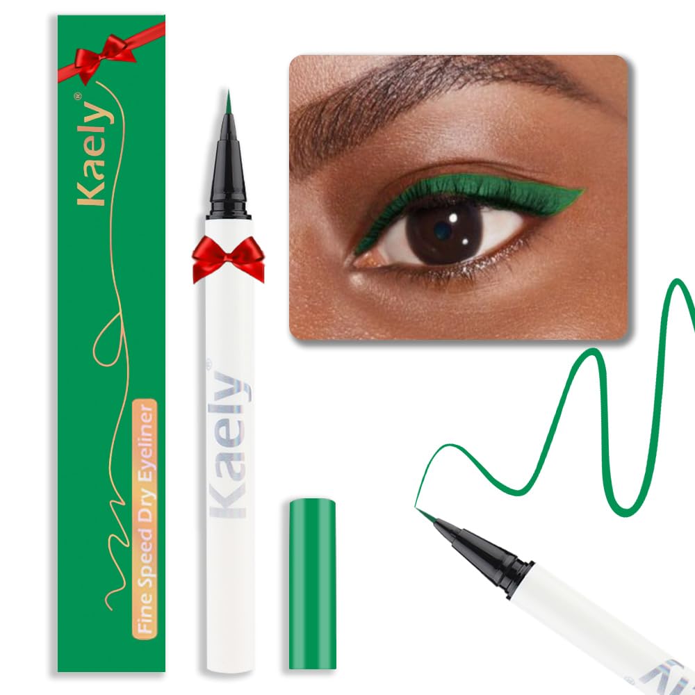 Kaely Dark Green Waterproof Eyeliner Pencil - Smudge Proof Matte Cat Eye Liner, 1 Count