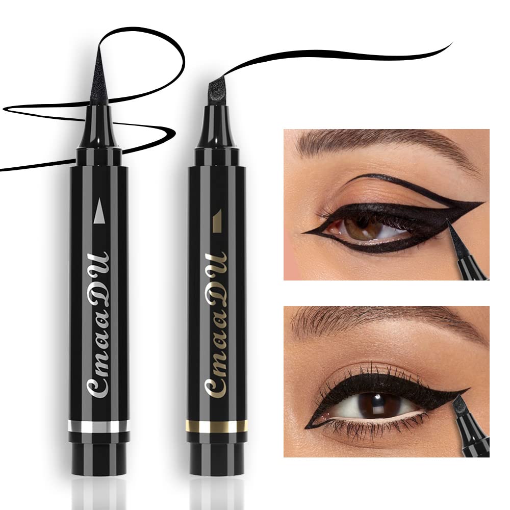 Amy'S Diary Waterproof Eyeliner Pen - 2 Pcs Super Slim & Thick Black Liquid Eye Liner