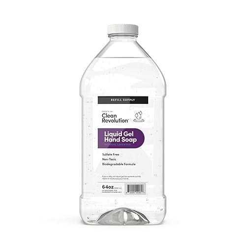 Clean Revolution Lavender Liquid Gel Hand Soap, 64 Fl Oz - Quick Lather & Fast Rinsing