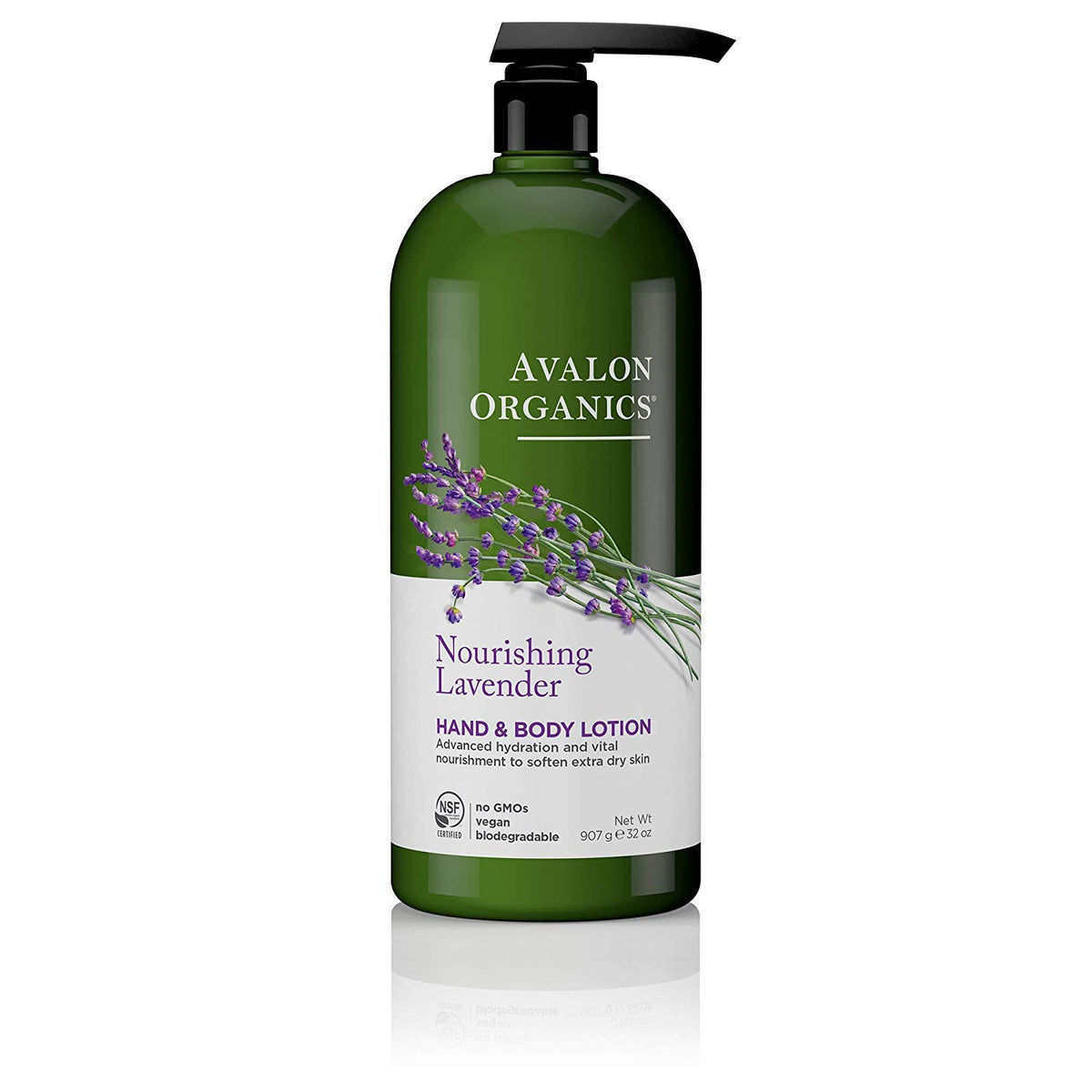 Avalon Organics Nourishing Lavender Hand & Body Lotion, 32 Oz - Moisturizing Formula