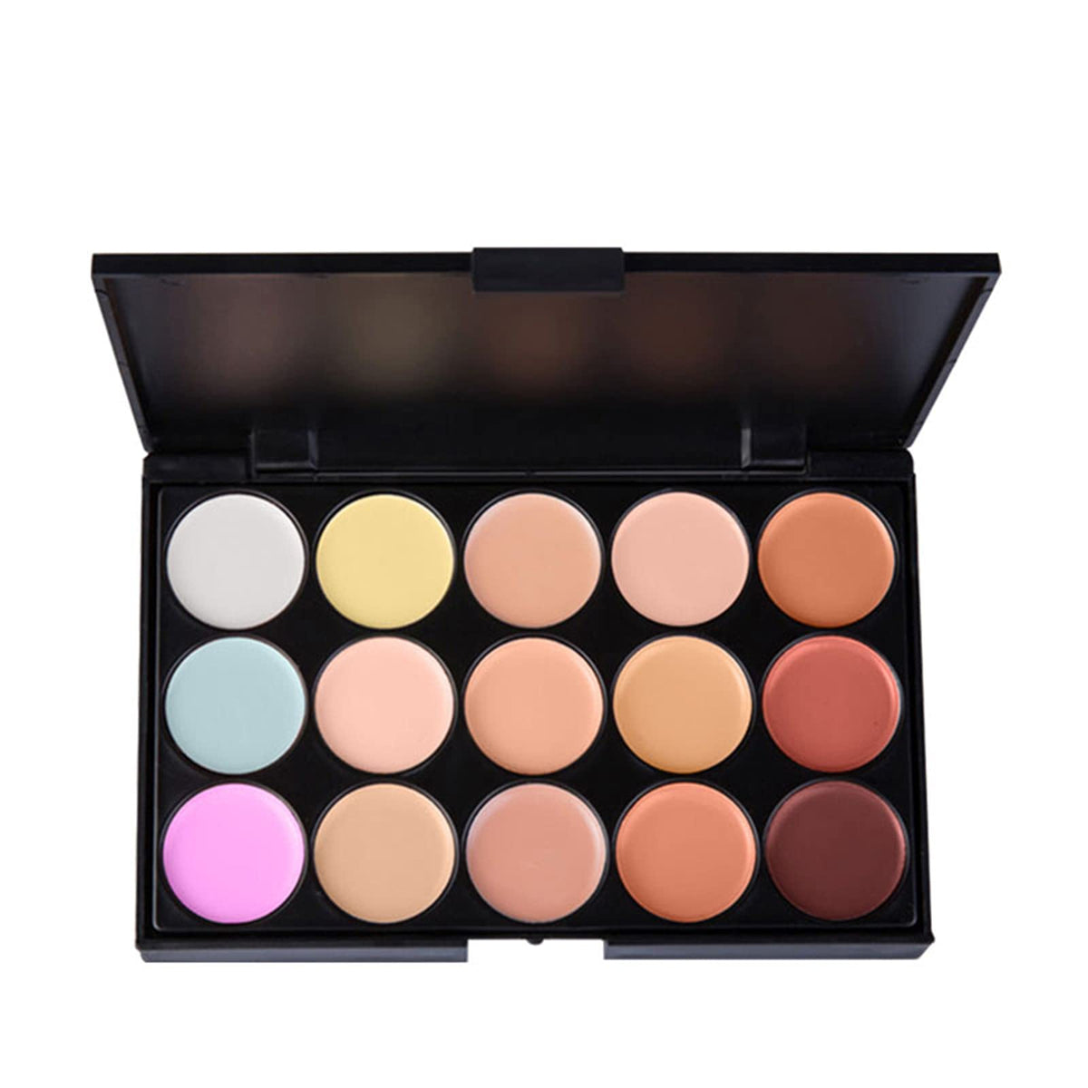 Pure Vie 15 Color Hydrating Concealer Palette - Full Coverage, Camouflage Makeup for Dark Circles & Blemishes