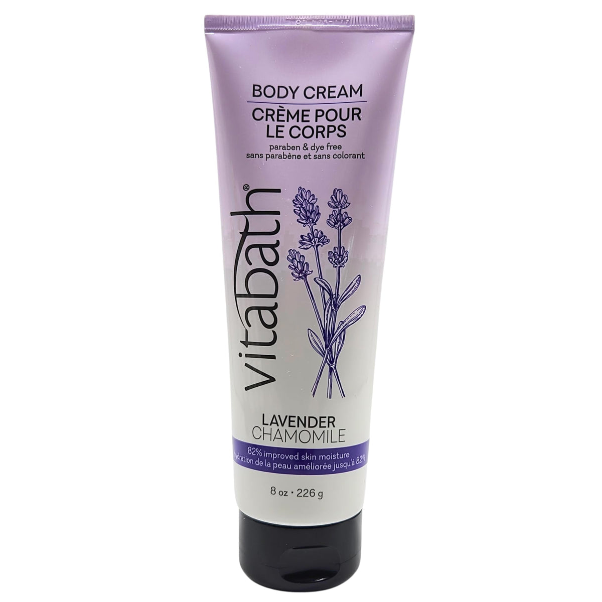 Vitabath Lavender Chamomile Body Cream - 8 Ounce Moisturizer For Dry Skin, Soothing Hydration