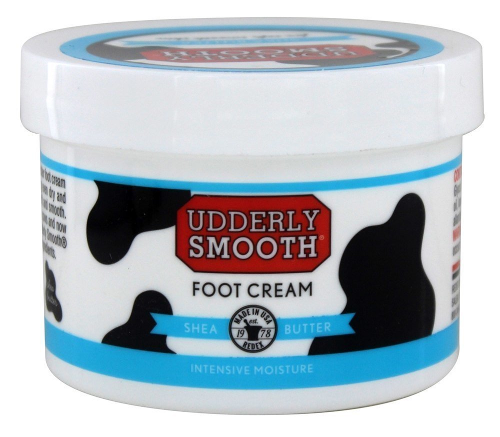 Udderly Smooth Foot Cream With Shea Butter, 8 Ounce Jar - Lightly Scented Moisturizer