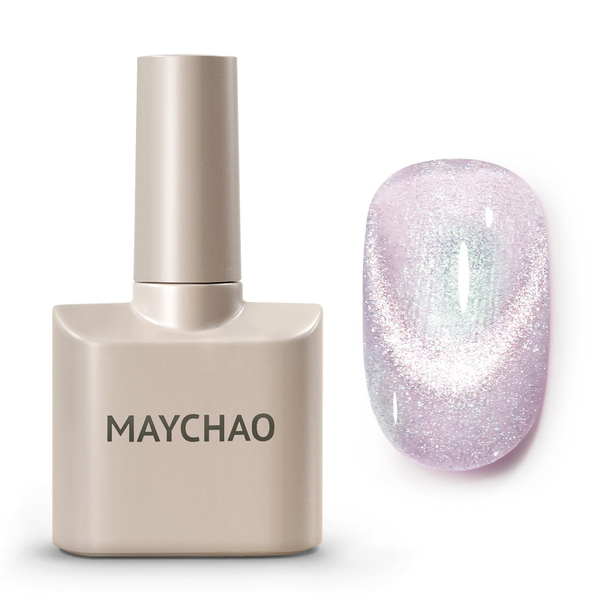 Maychao Aurora Mermaid Cat Eye Gel Nail Polish 15Ml Holographic Magnetic Soak Off 0.5 Oz