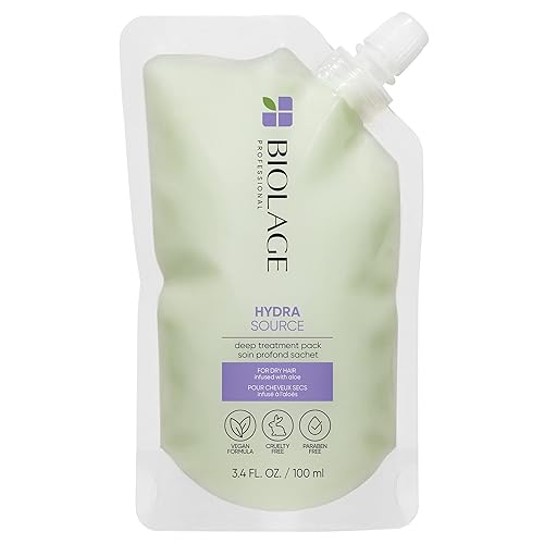 Biolage Hydra Source Deep Treatment Pack - Moisturizing Hair Mask For Dry, Damaged Hair, Vegan