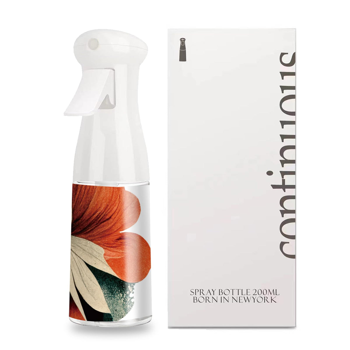 Shu Mizara Flower Orange Continuous Spray Bottle For Hair, Plants, Cleaning, And Skin Care - 5 Oz