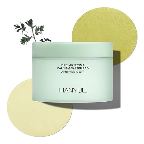 Hanyul Pure Artemisia Calming Toner Pads - Moisturizing & Soothing, 60 Sheets, Korean Skincare