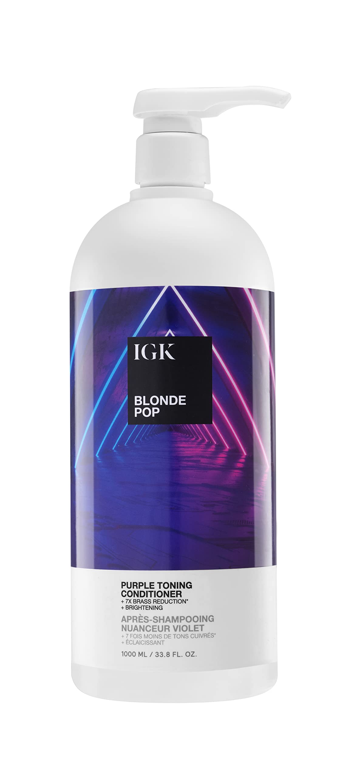 Igk Blonde Pop Conditioner - 33.8 Oz Purple Hair Care For Blondes